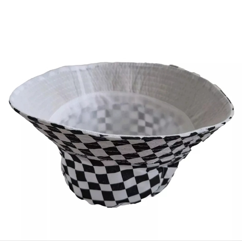 Checkerd Pattern Bucket Hat - Picture 2 of 2